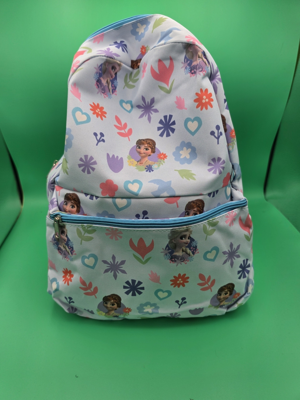 Disney Frozen pastel floral character backpack - light blue, purple, pink